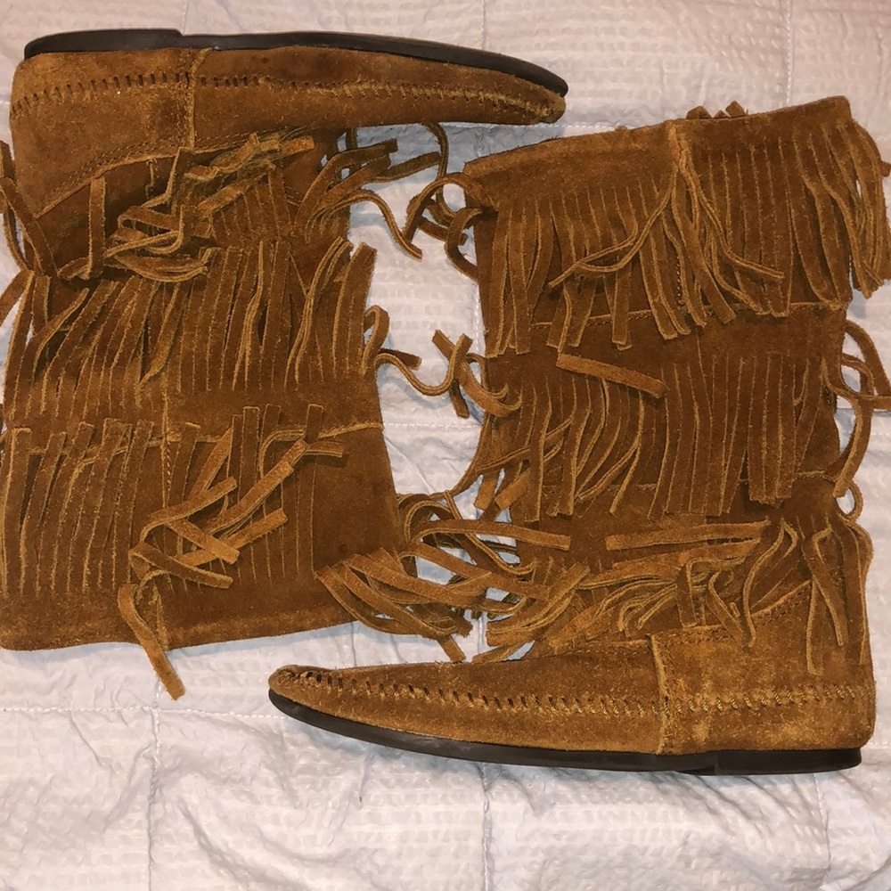 Minnetonka brown boots